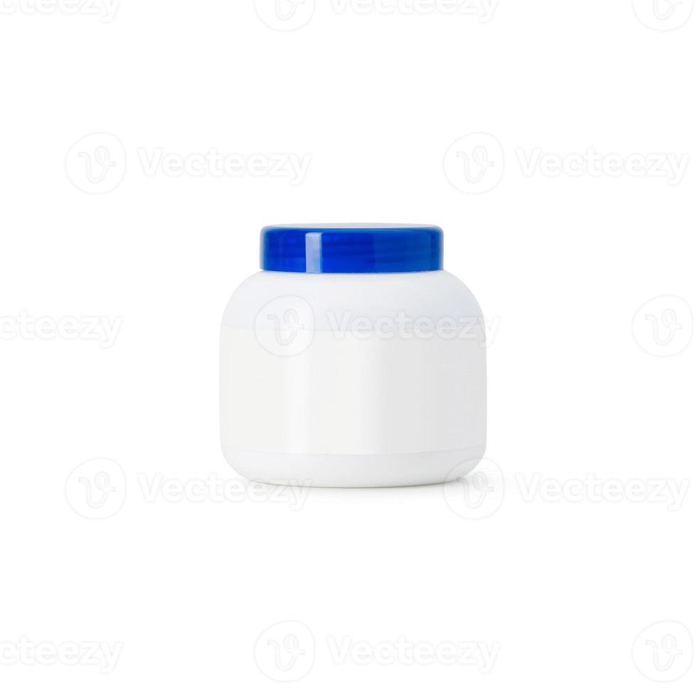 Realistic plastic bottle of medicine mockup isolated on white background with clipping path photo