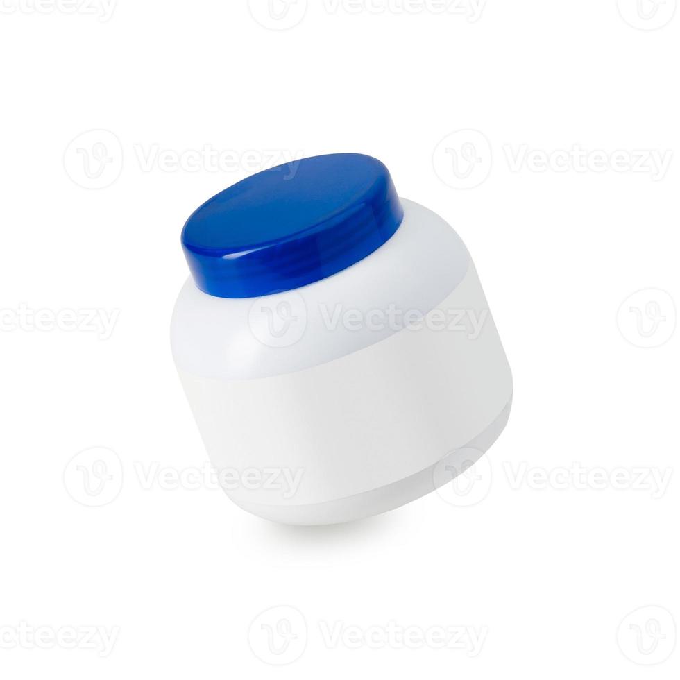 Realistic plastic bottle of medicine mockup isolated on white background with clipping path photo
