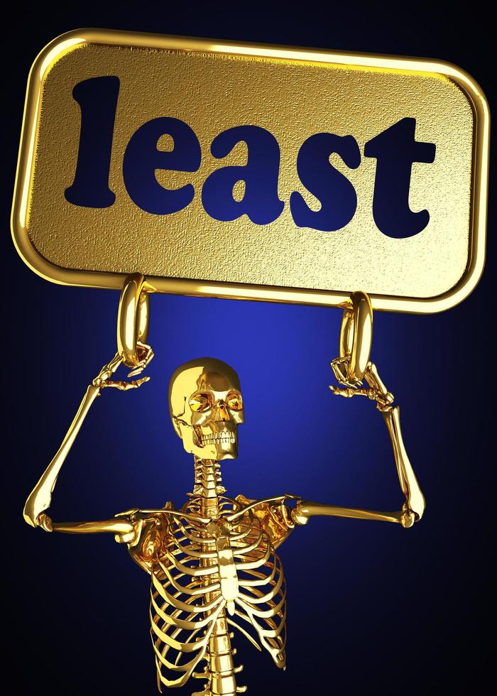 least word and golden skeleton photo