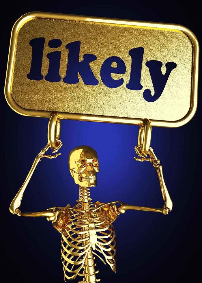 likely word and golden skeleton photo