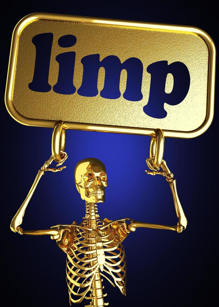 limp word and golden skeleton photo