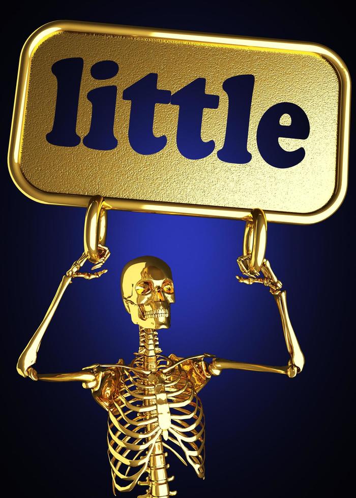 little word and golden skeleton photo