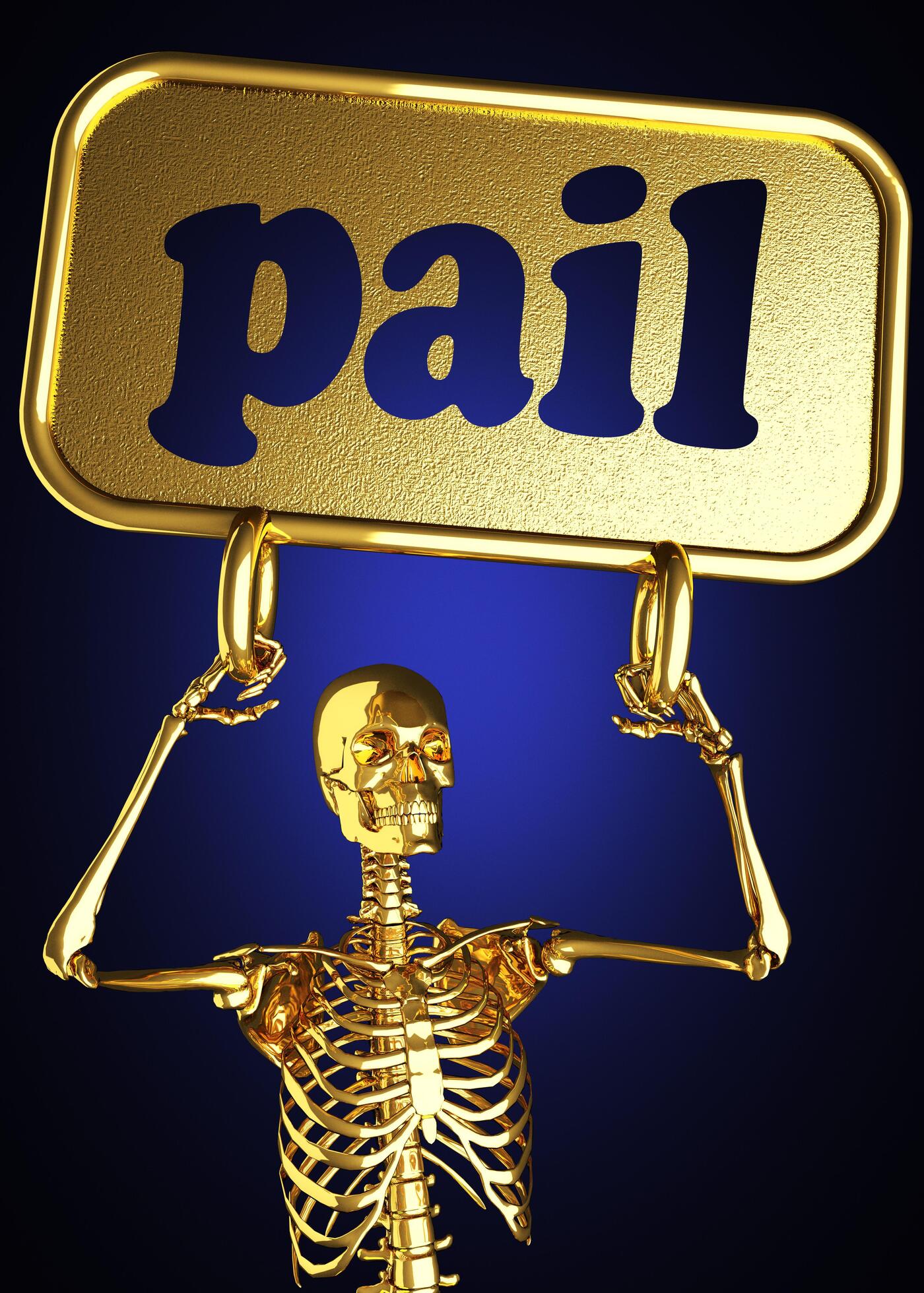 pail word and golden skeleton 6356244 Stock Photo at Vecteezy