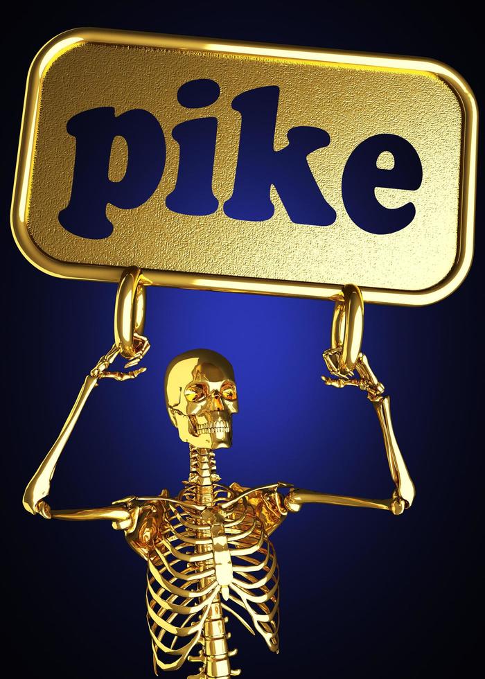 pike word and golden skeleton photo