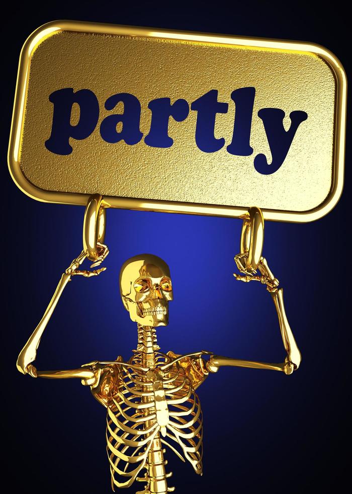 partly word and golden skeleton photo