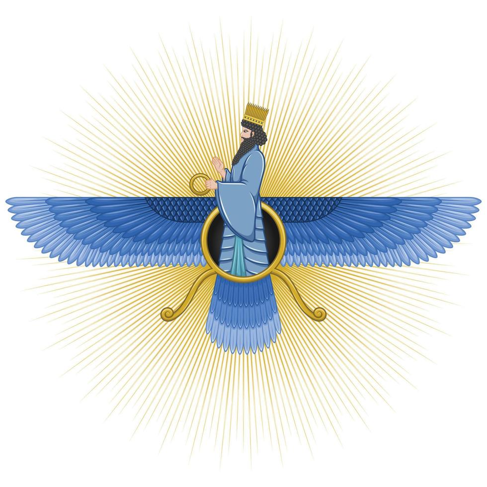 Zoroastrian Symbol Design vector