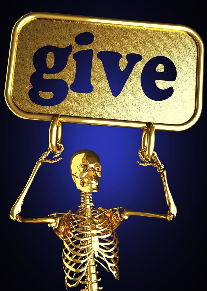 give word and golden skeleton photo