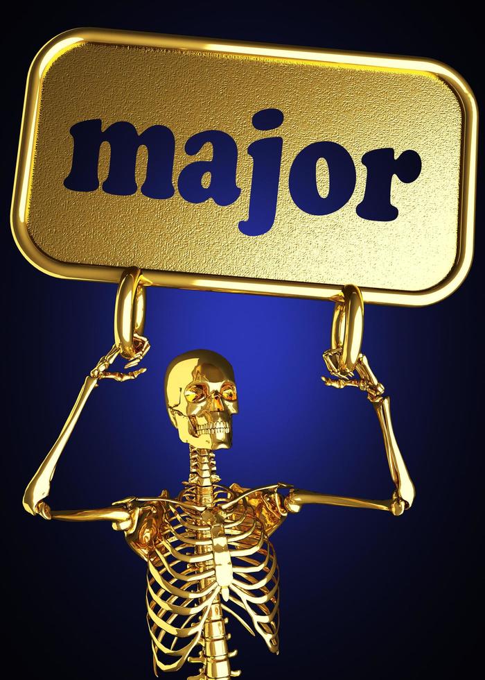major word and golden skeleton photo