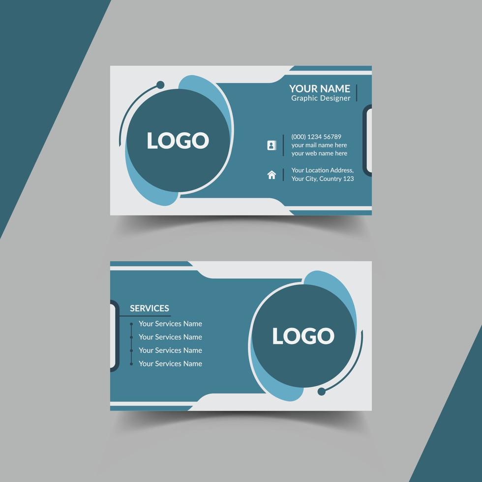 Creative business card design template vector