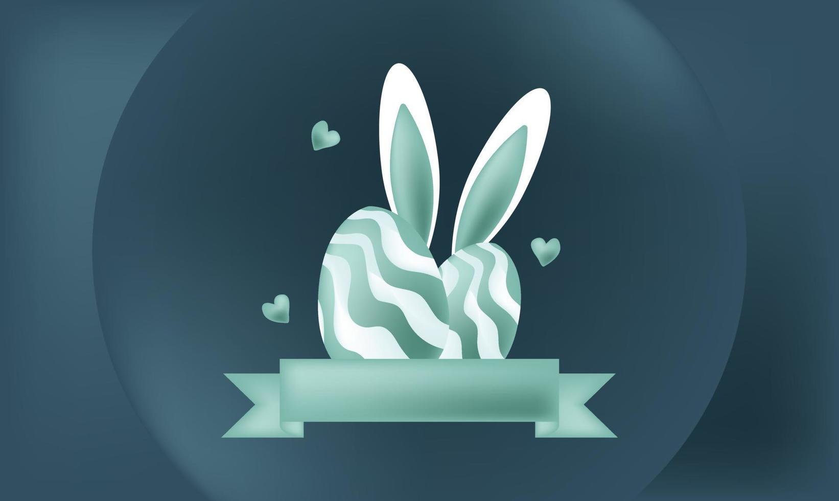 happy easter egg bunny rabbit background logo icon vector wallpaper  flat art poster template vector