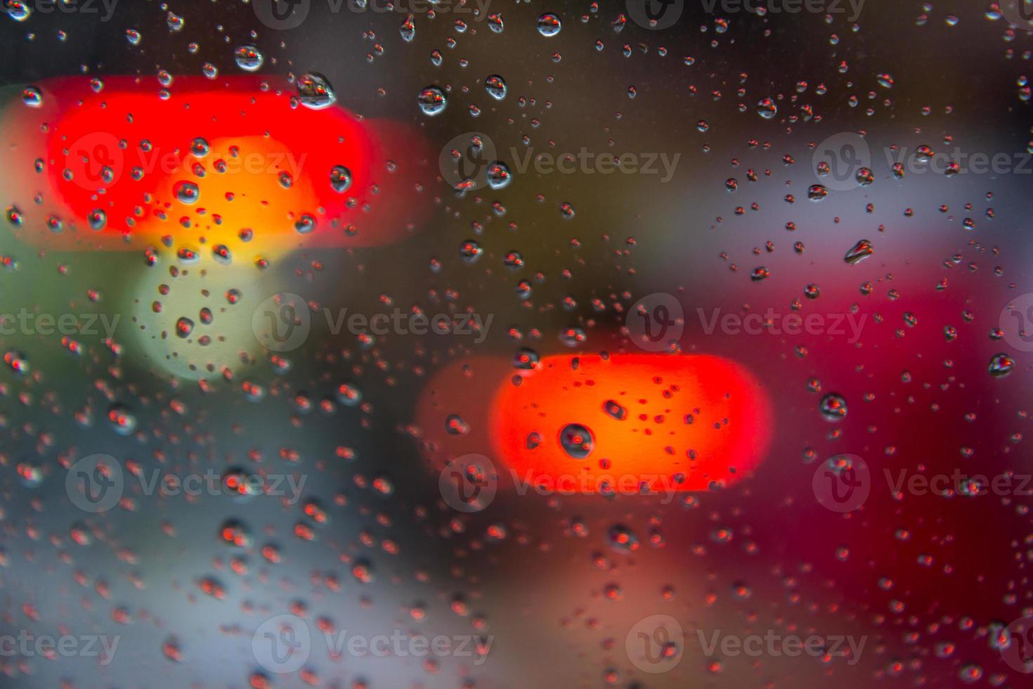 Red Bokeh with drops of water nature background photo