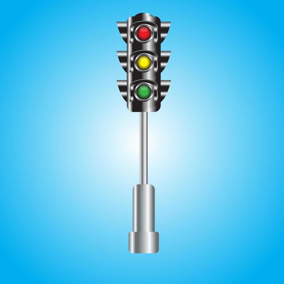 3D Realistic Traffic Light Stock Vector Illustrations