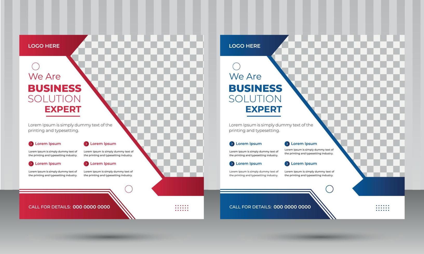 Corporate Social Media Post Design Template for Business vector