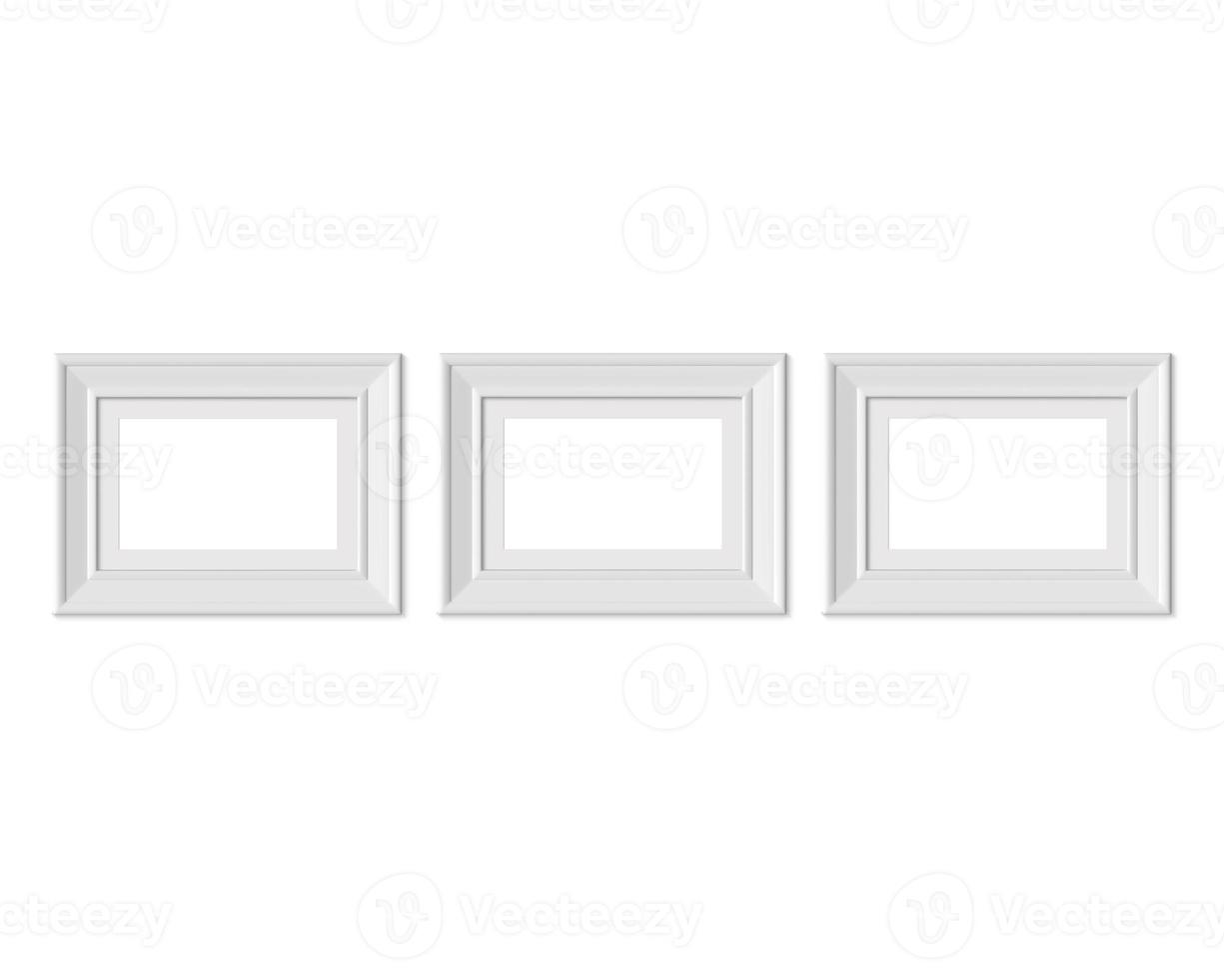 Set 3 2x3 A4 Horizontal Landscape picture frame mockup. photo