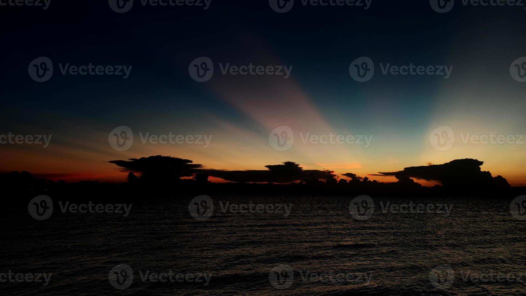 sea and evening sky in pattaya beach thailand. photo