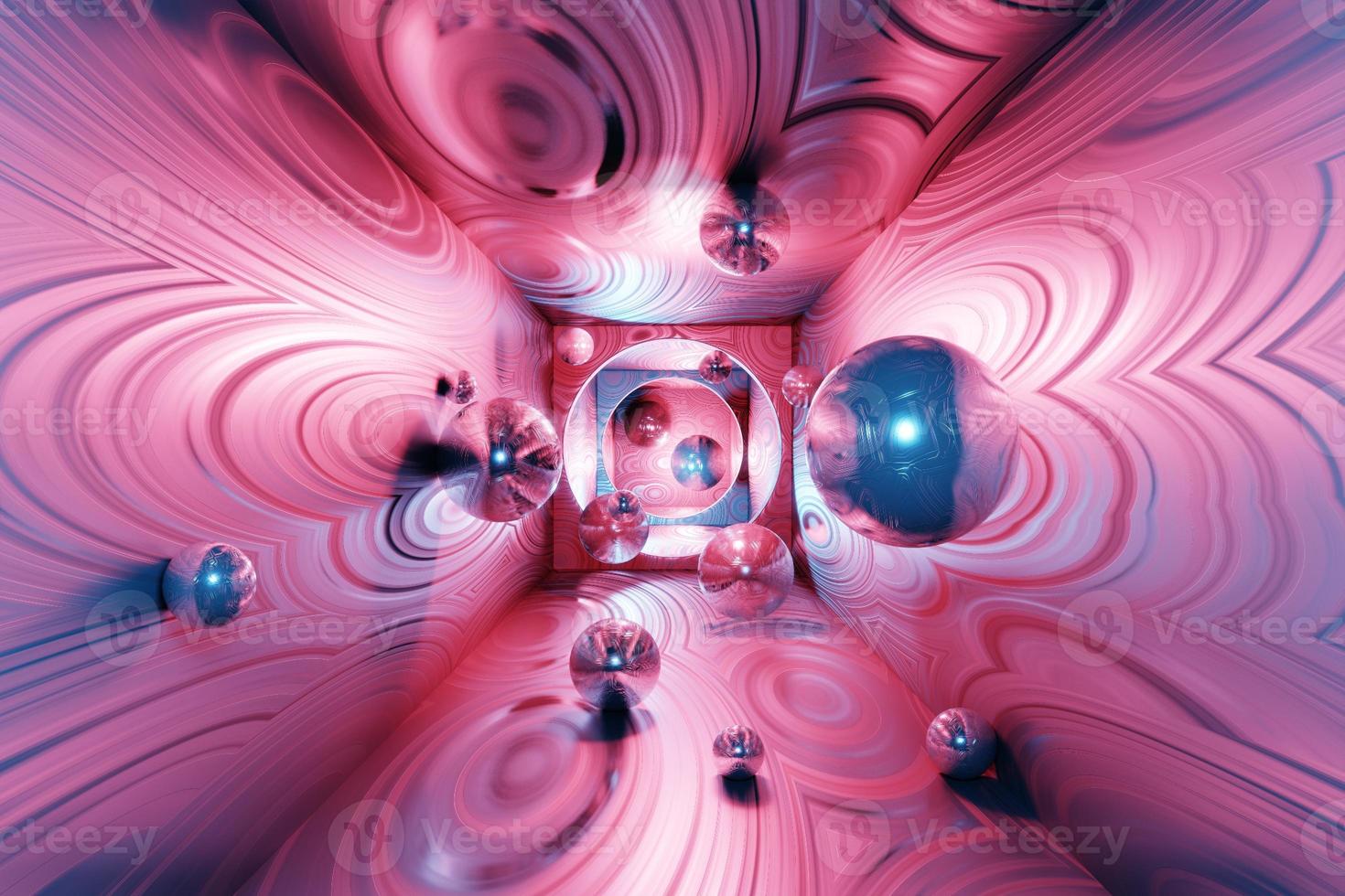 3D rendering abstract art sci-fi background. photo