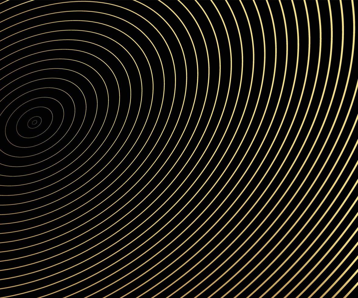 Gold luxurious circle pattern with golden wave lines over. Abstract background, vector illustration