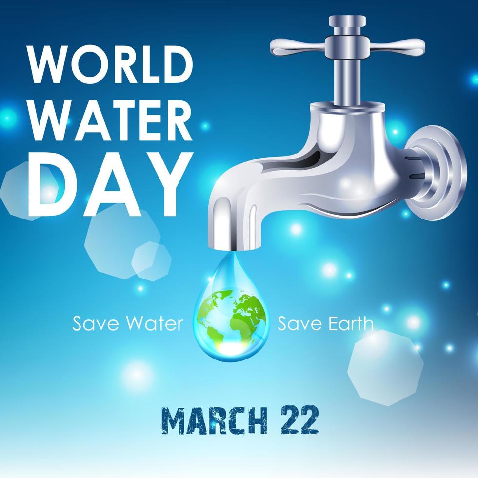 Background of World Water Day.Vector vector