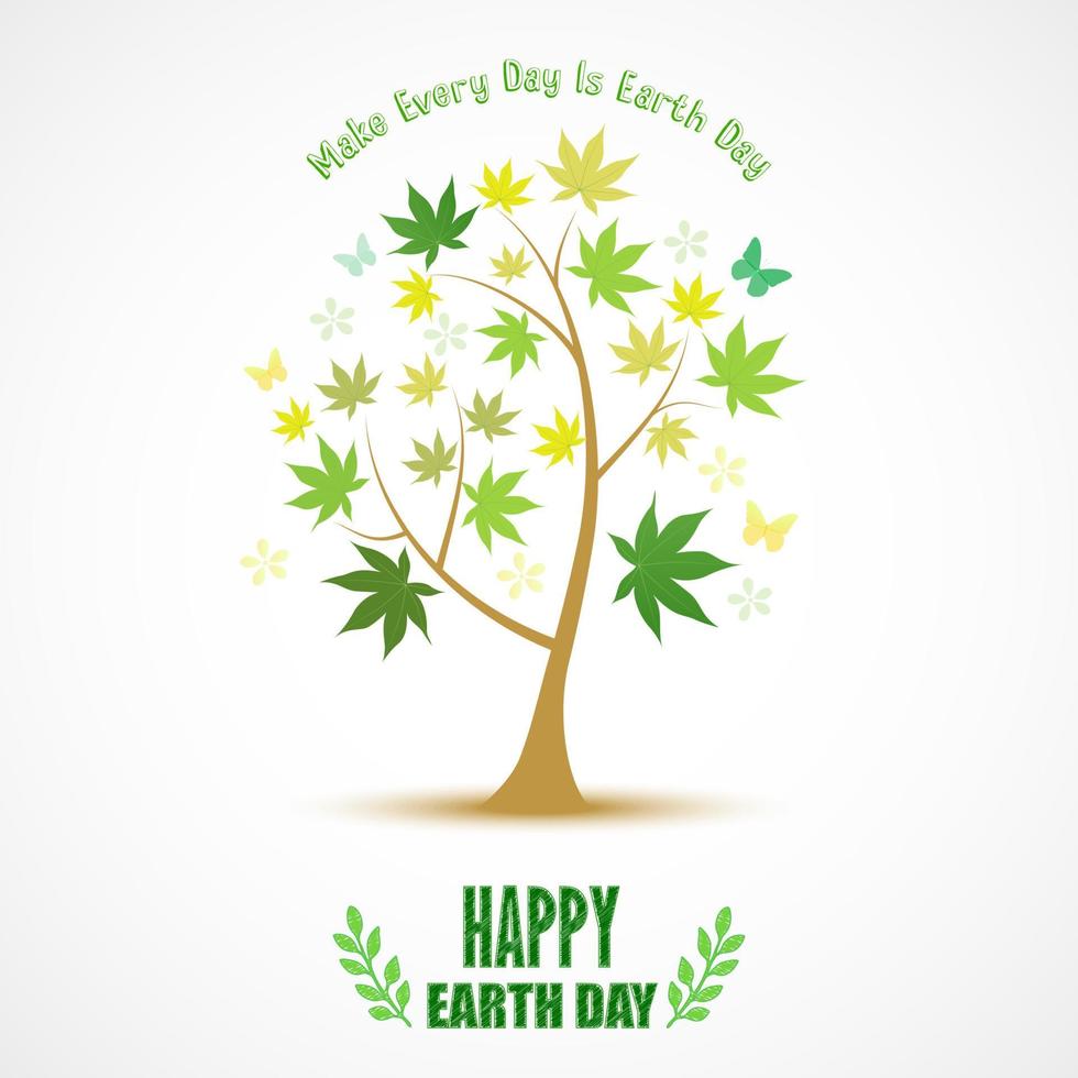 Abstract tree for Happy Earth Day .Vector vector