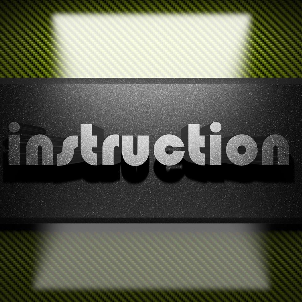 instruction word of iron on carbon photo