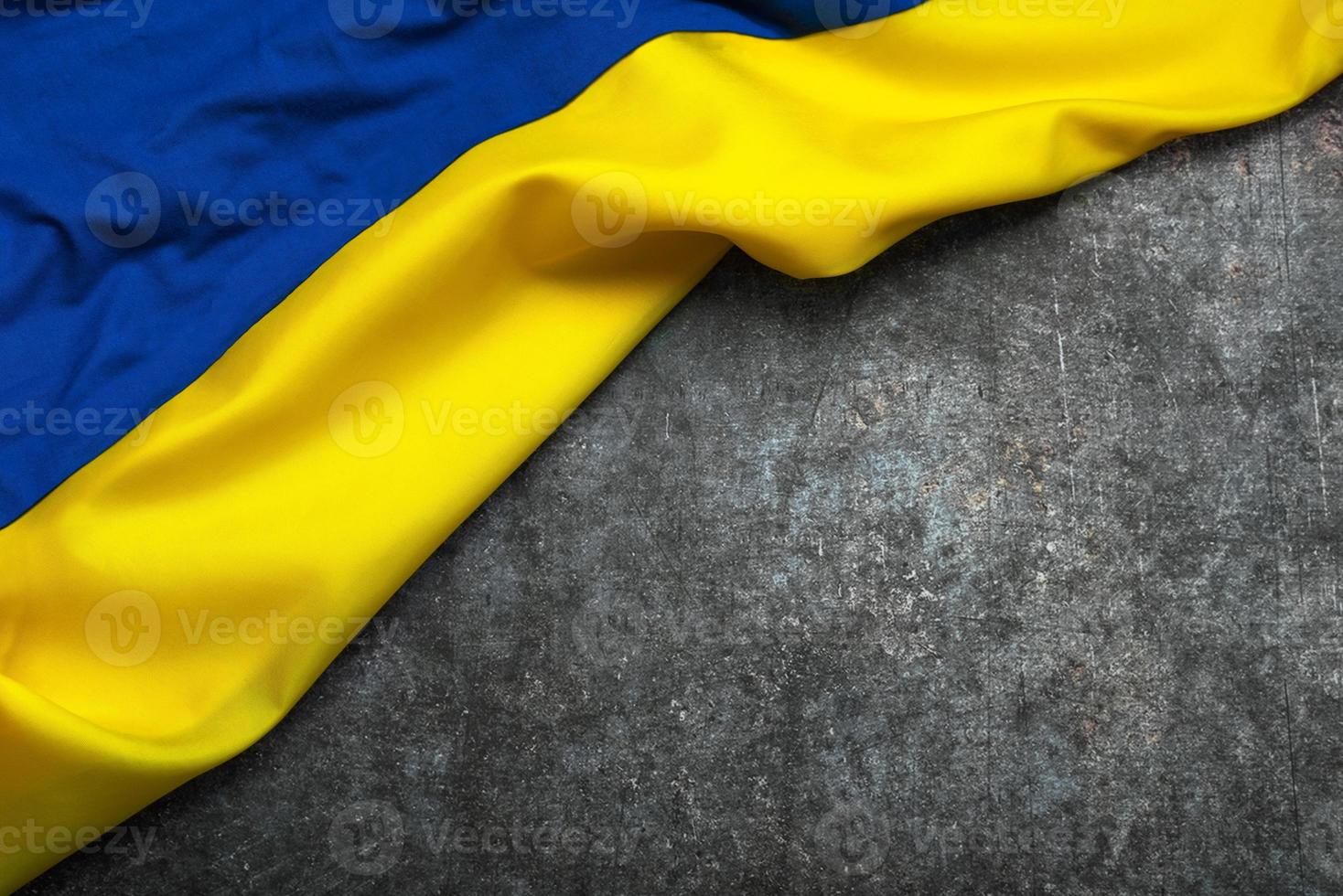 National flag of Ukraine background with copy space photo