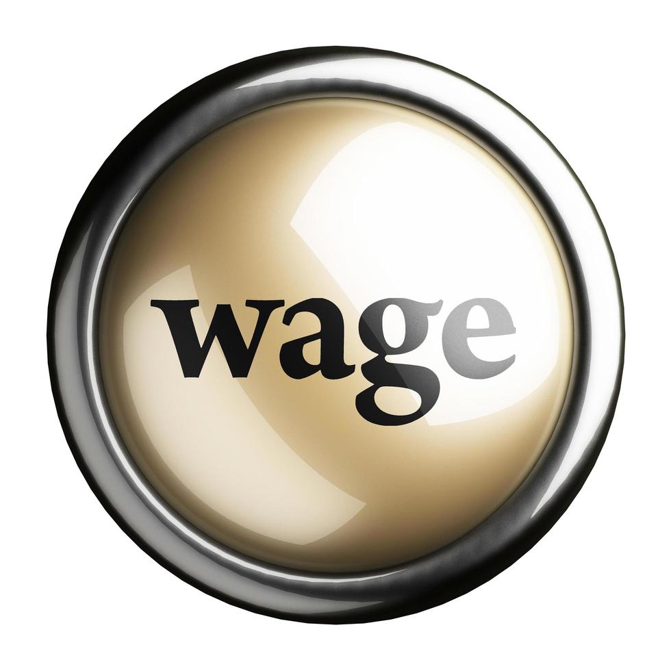 wage word on isolated button photo