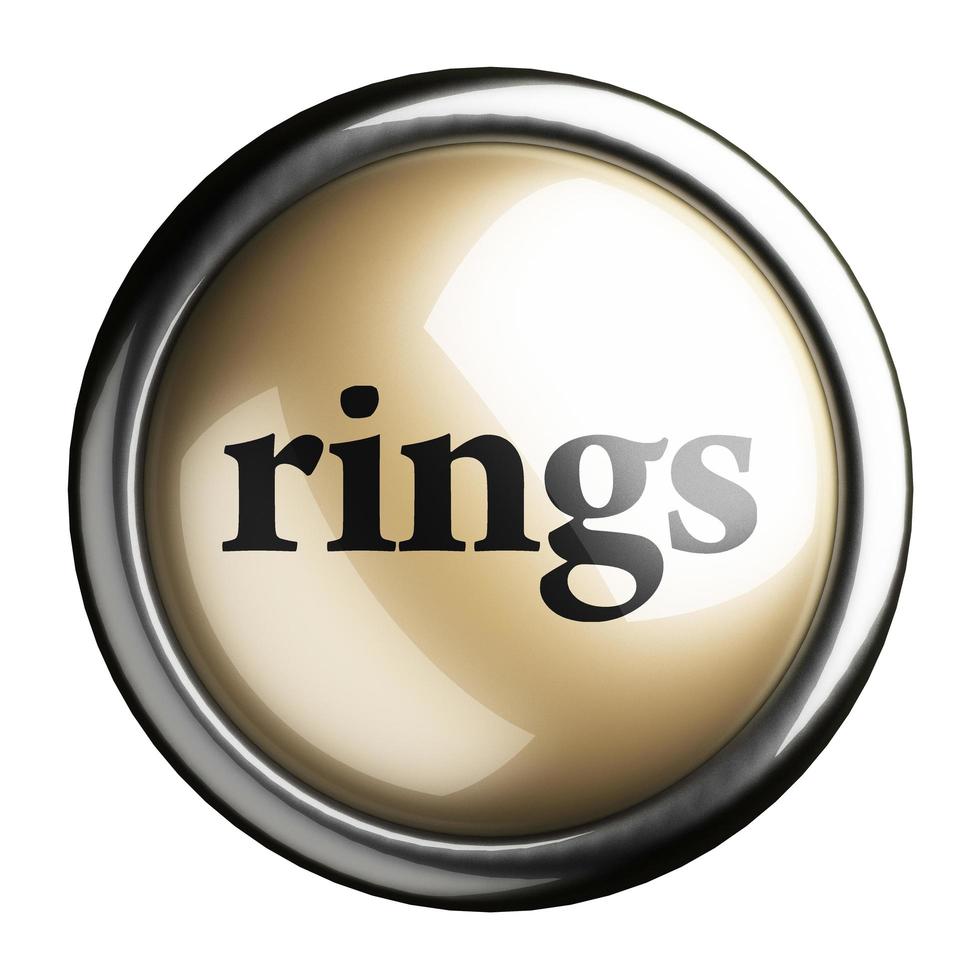 rings word on isolated button photo