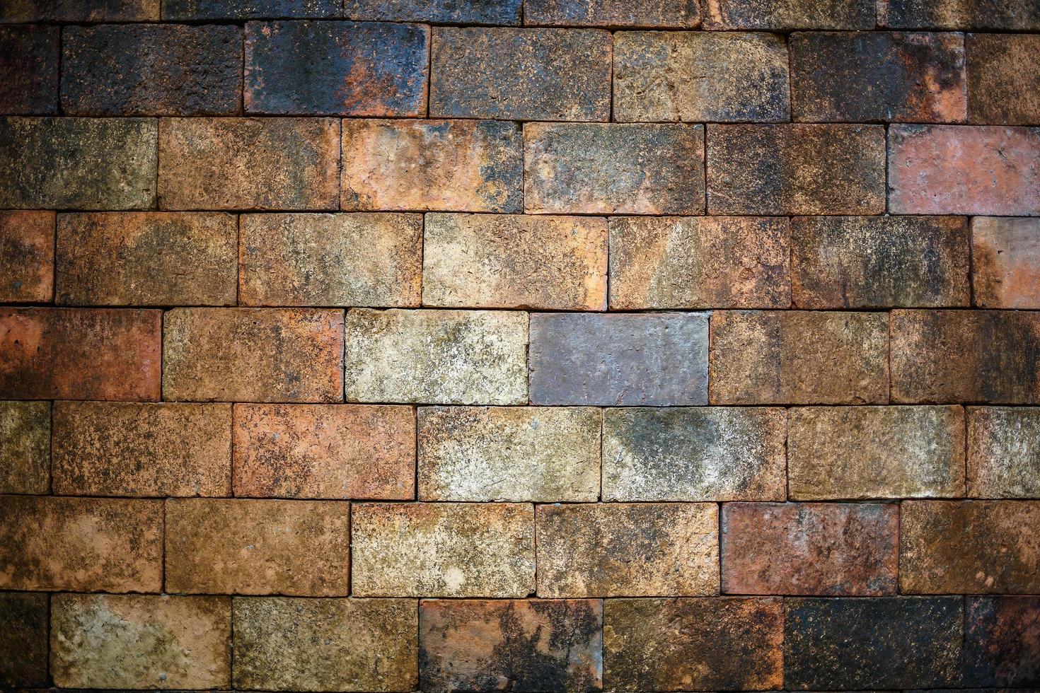 Fondo de grunge de textura de pared de ladrillo marrón foto