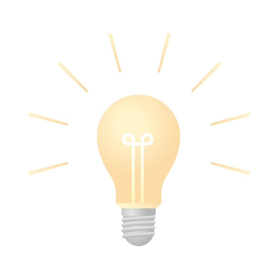 light bulb cartoon vector illustration isolated object