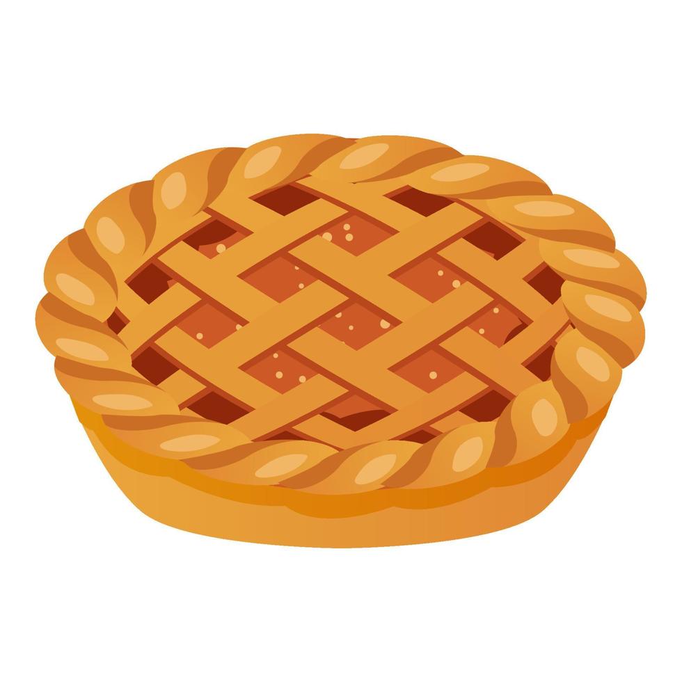 dessert pie pastry cartoon vector illustration isolated object