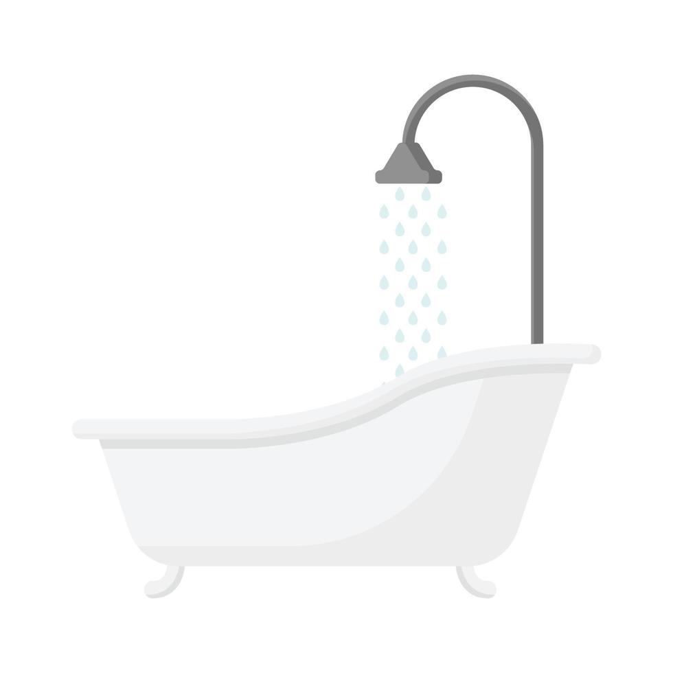 bathtub cartoon vector illustration isolated object