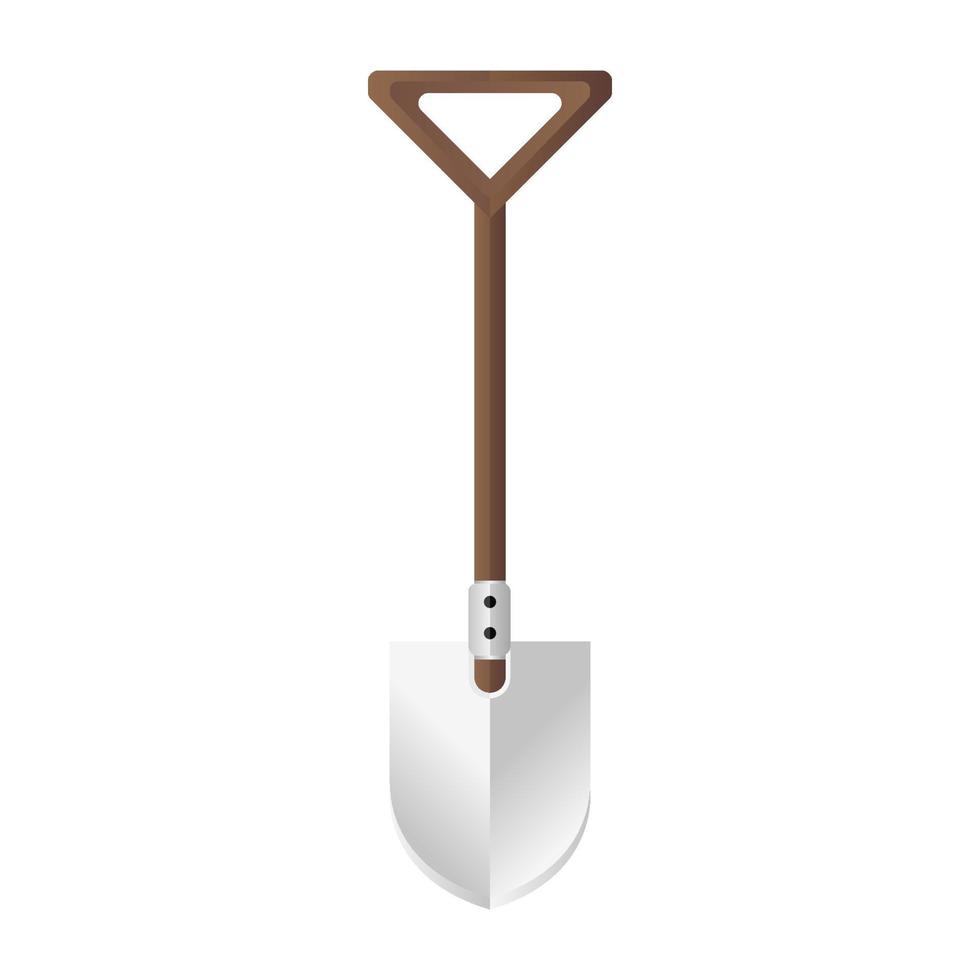 shovel cartoon vector illustration isolated object