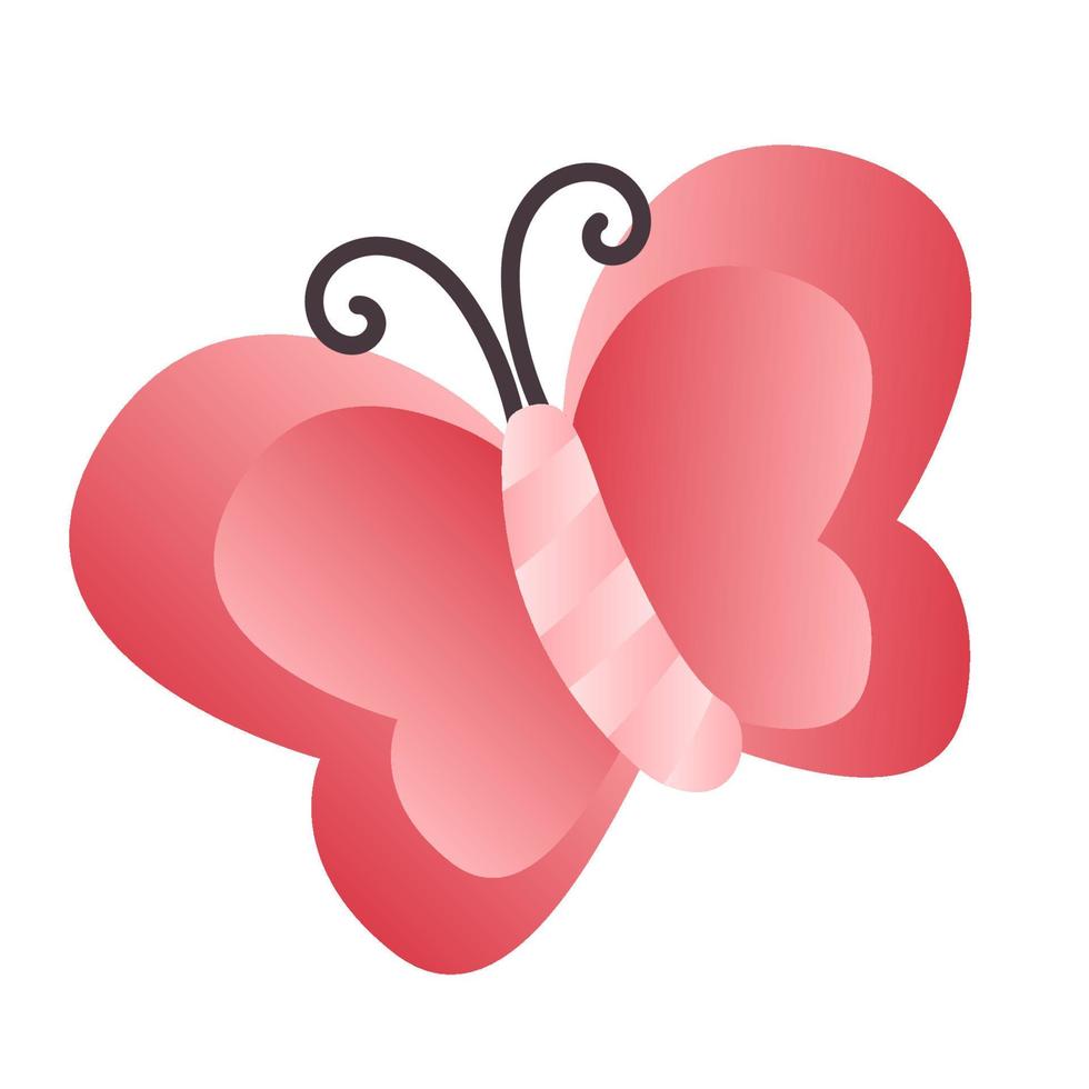 butterfly cartoon vector illustration isolated object