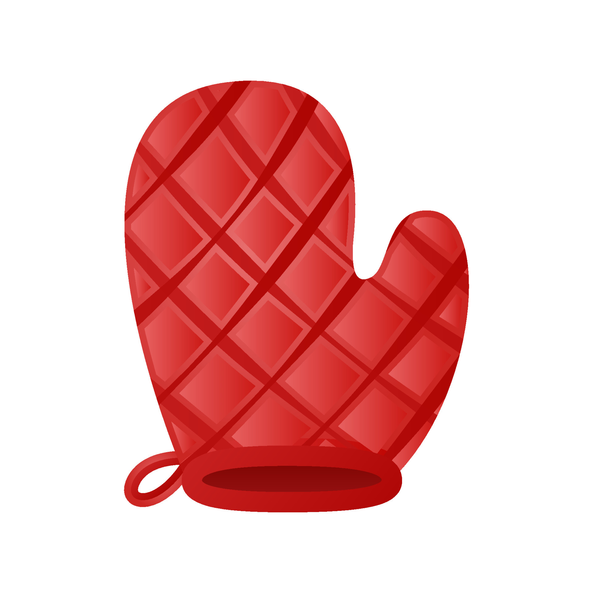 Red Oven Mitt