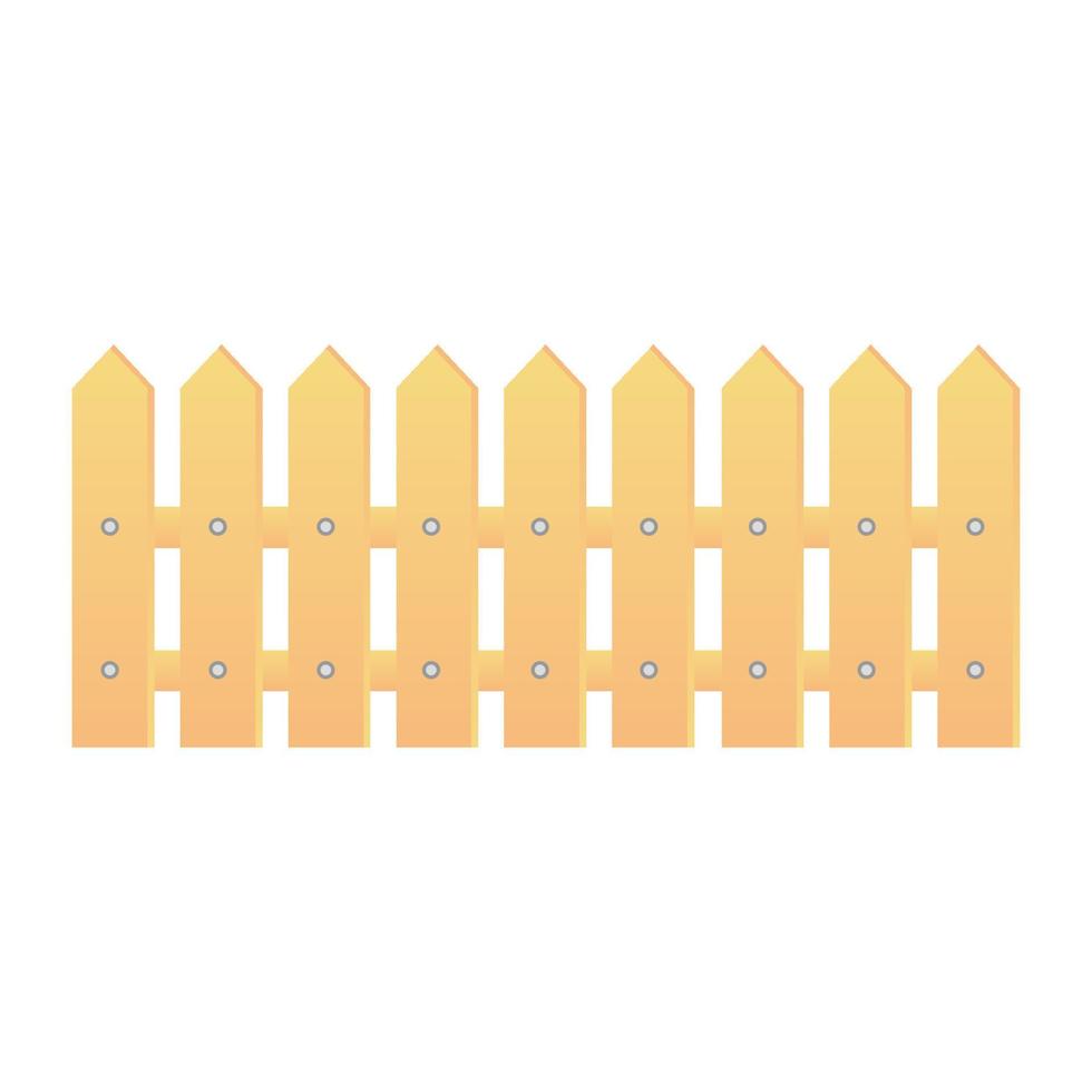 wooden fence cartoon vector illustration isolated object