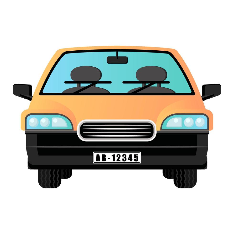 front view car cartoon vector illustration isolated object