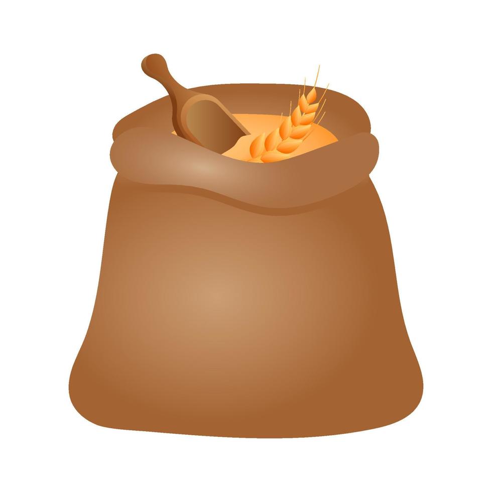 wheat bag cartoon vector illustration isolated object