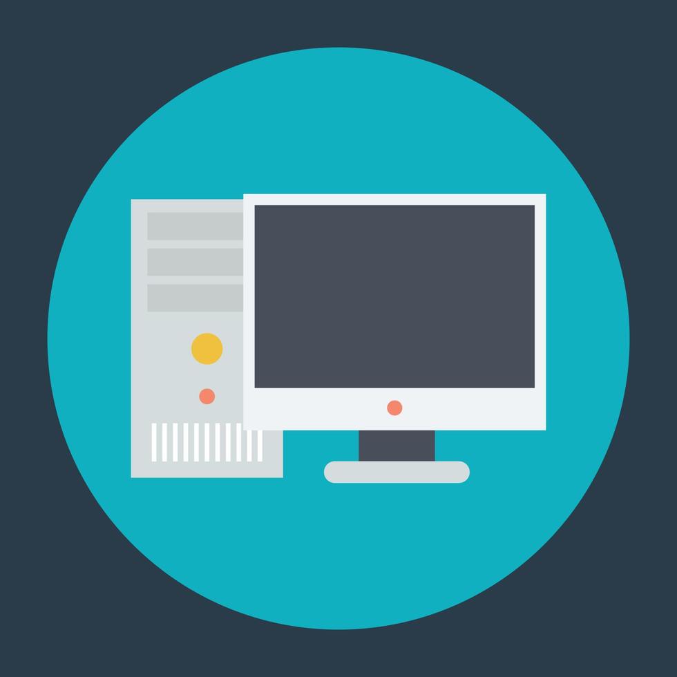 Desktop Computer Concepts vector