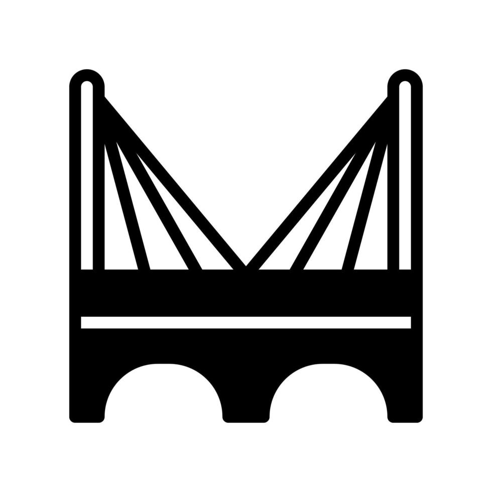 bridge solid style icon. vector illustration for graphic design, website, app