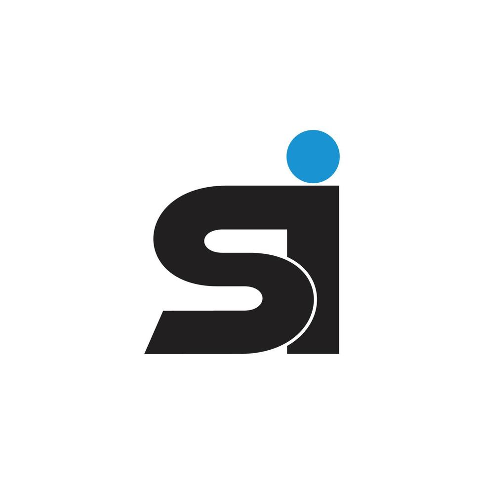 letter si lowercase design logo vector
