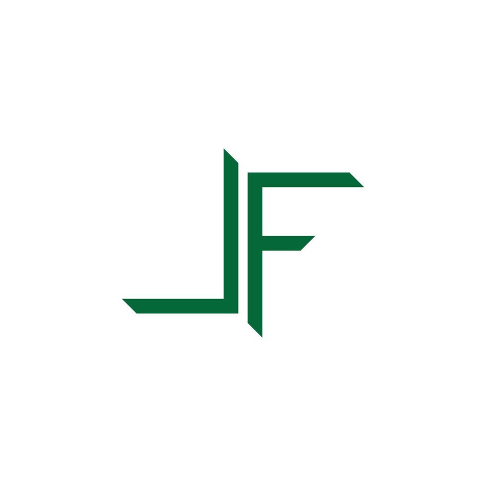 letter lf simple line geometric logo vector