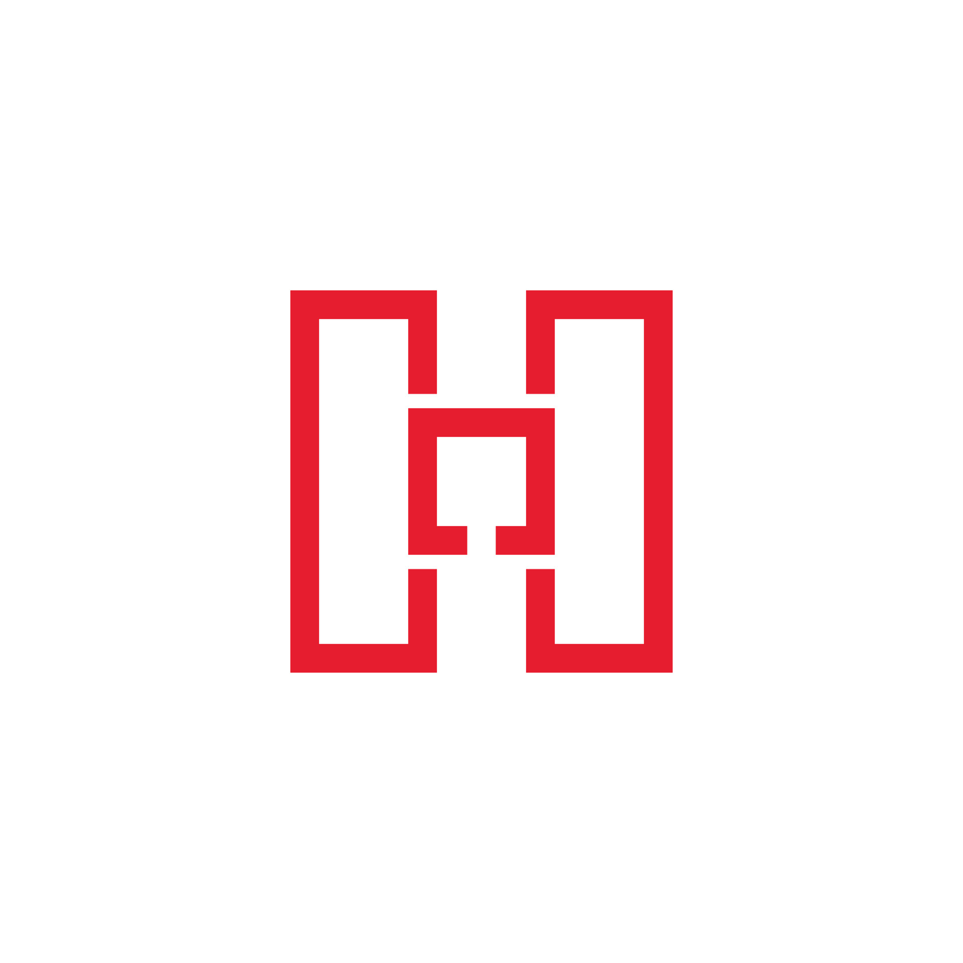 letter hn simple geometric line squares logo vector 6364524 Vector Art ...