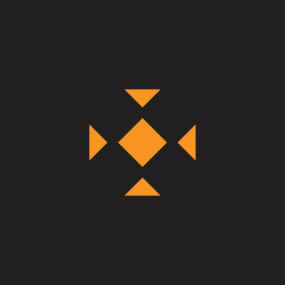 abstract plus x symbol simple geometric square logo vector
