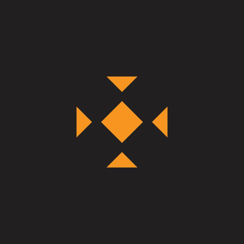 abstract plus x symbol simple geometric square logo vector