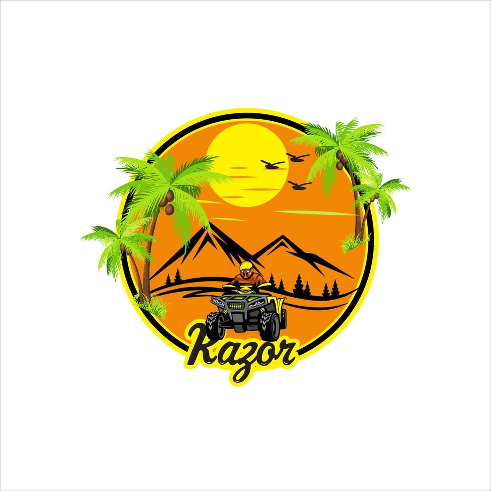 Awesome sunset background and Tshirt design for adventure lover. Traveling t shirt design.. vector