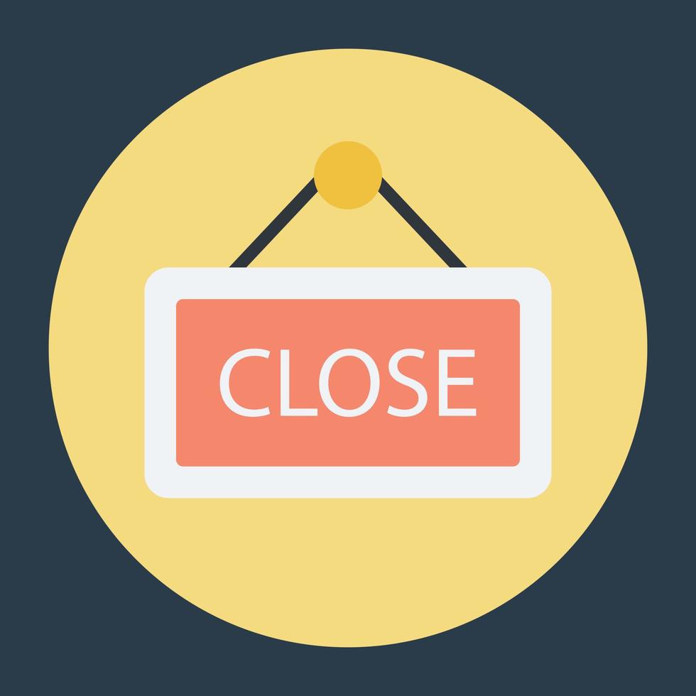 Close Hanging Sign vector