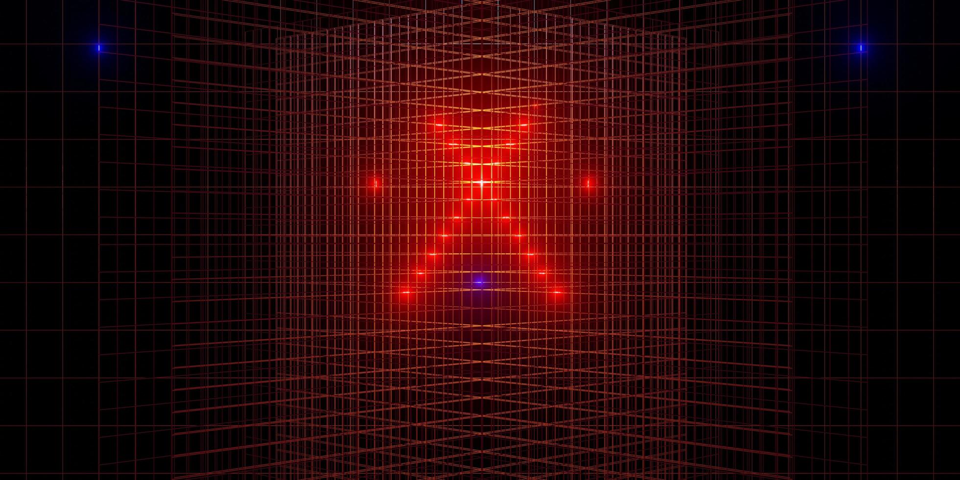 neon light laser background 80s neon grid 3d illustration photo
