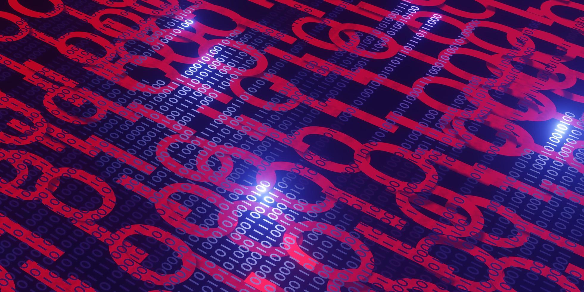 computer virus digital binary data Encryption and data concepts that harm computers technology background 3d illustration photo