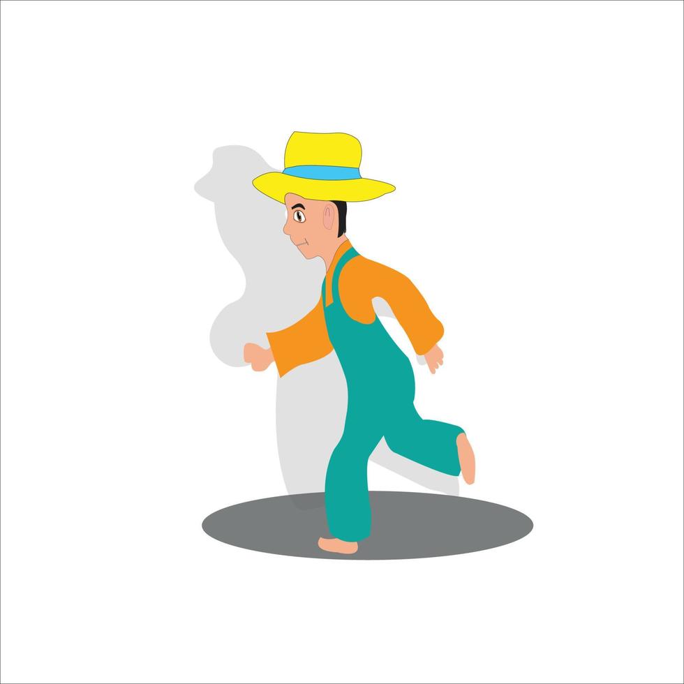 boy running vector illustration