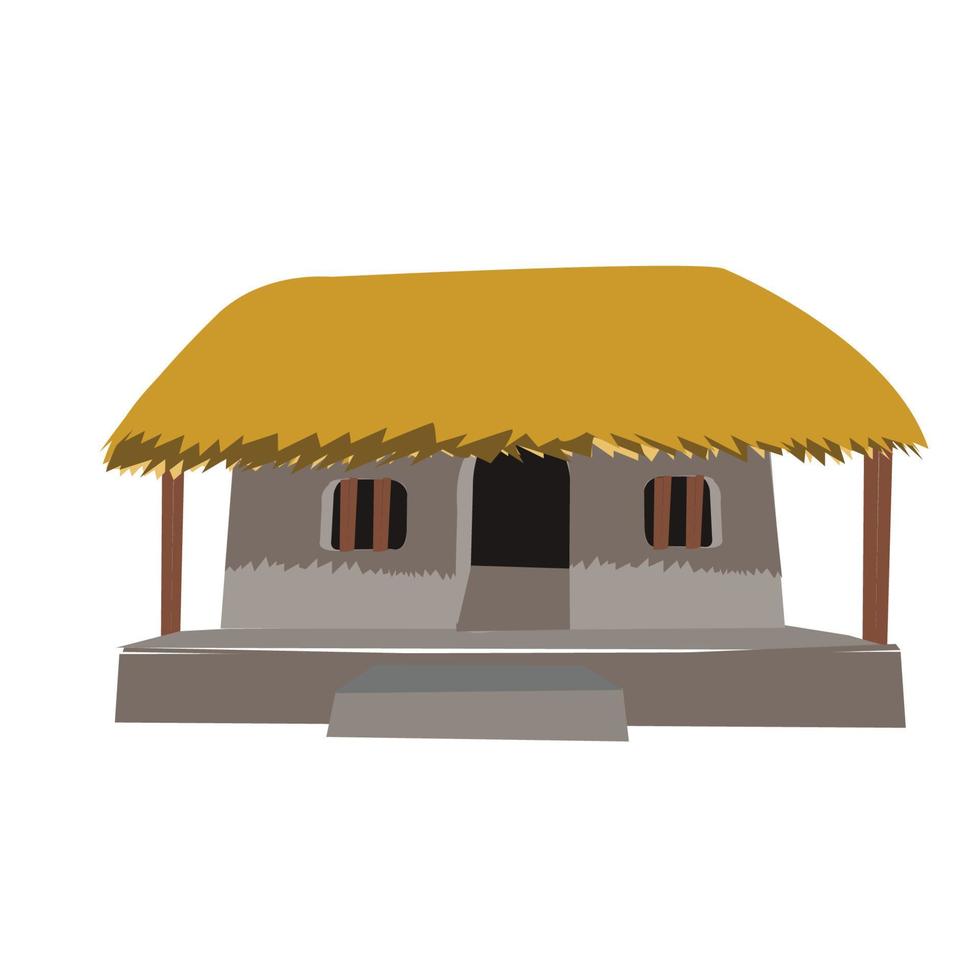 Indian old house illustration vector